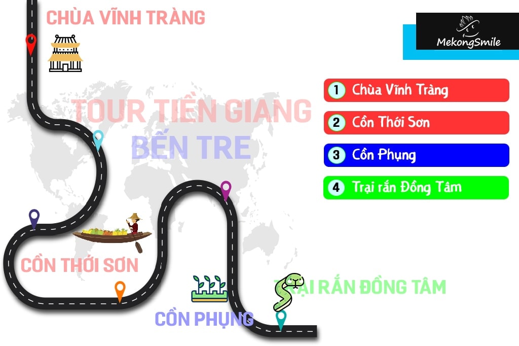 tour du lịch Tiền Giang Bến Tre 1 ngày - Du Lịch Nụ Cười Mê Kông