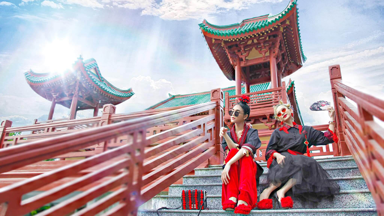 Kiến trúc chùa Lầu An Giang mang màu sắc Nhật Bản