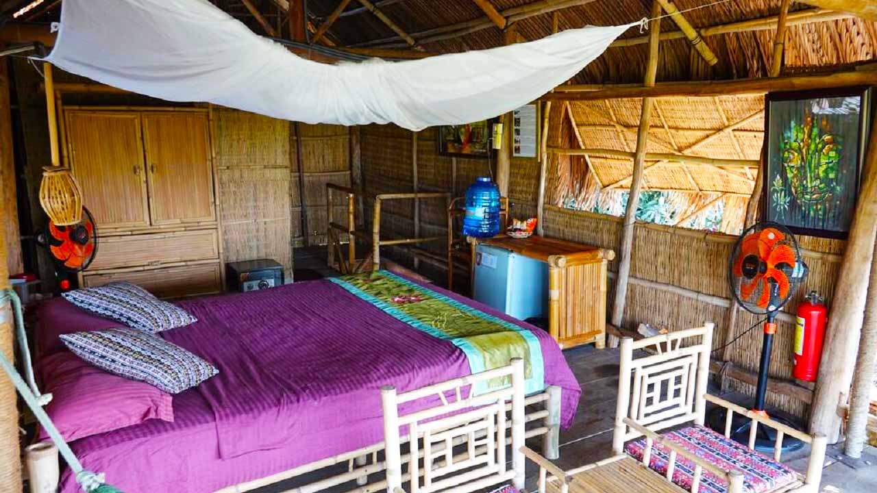 Phòng ngủ tại Nguyễn Shack homestay