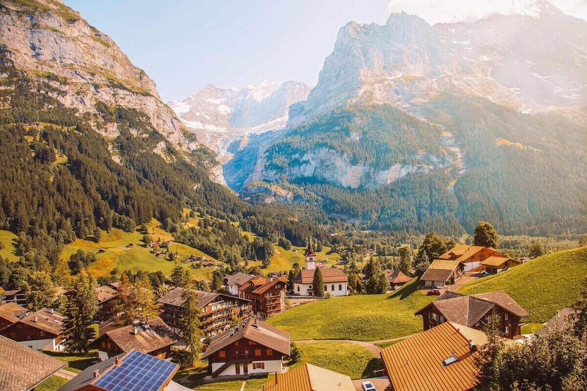 Thị trấn Grindelwald không gian bao la tuyệt đẹp